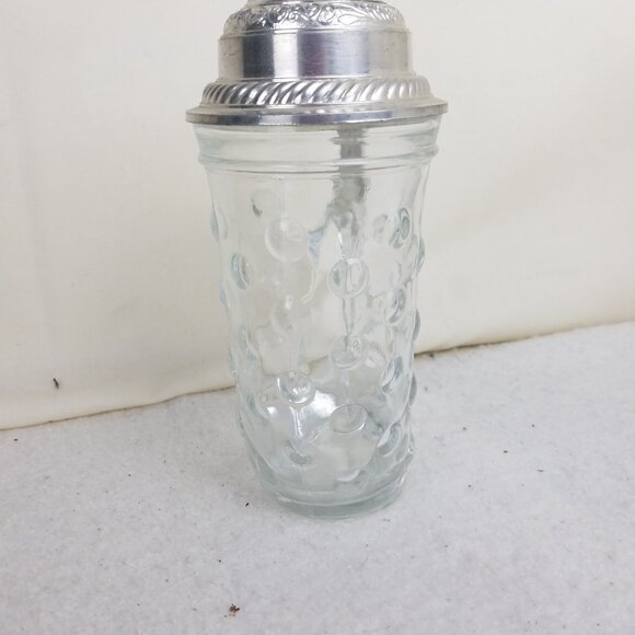 Beer‎ Stein Vtg 1960's Hobnail Glass & Pewter Viking Made In Germany - Picture 3 of 10